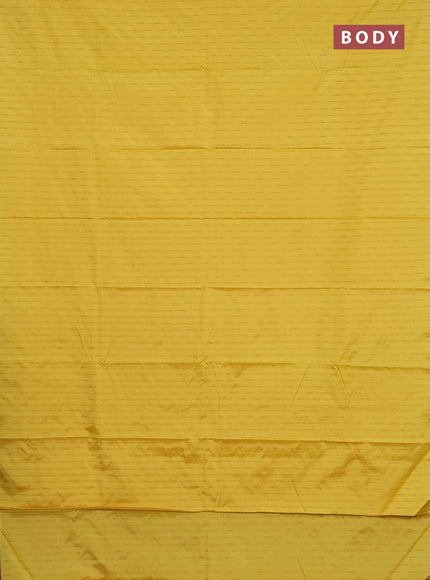 Arani semi silk saree yellow with zari woven buttas in borderless style
