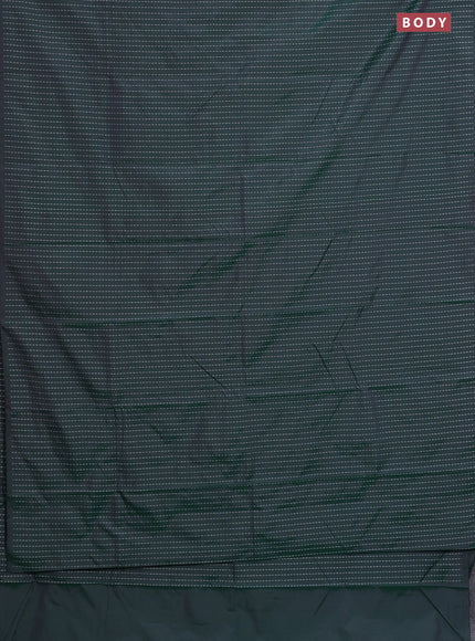 Arani semi silk saree dual shade of green with allover silver zari weaves in borderless style