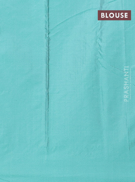 Arani semi silk saree green with allover zari weaves in borderless style