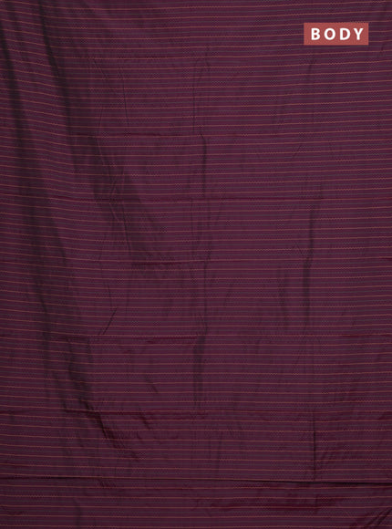 Arani semi silk saree wine shade with allover thread weaves in borderless style