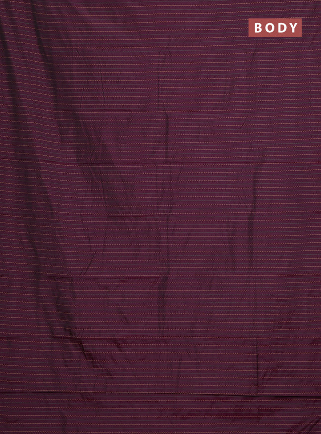 Arani semi silk saree wine shade with allover thread weaves in borderless style