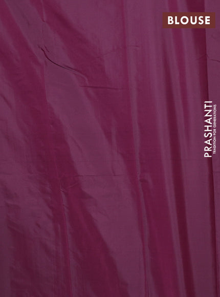 Arani semi silk saree wine shade with allover thread weaves in borderless style