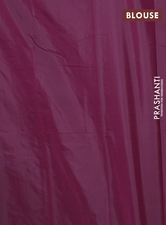 Arani semi silk saree wine shade with allover thread weaves in borderless style