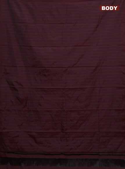 Arani semi silk saree deep maroon with allover thread weaves in borderless style