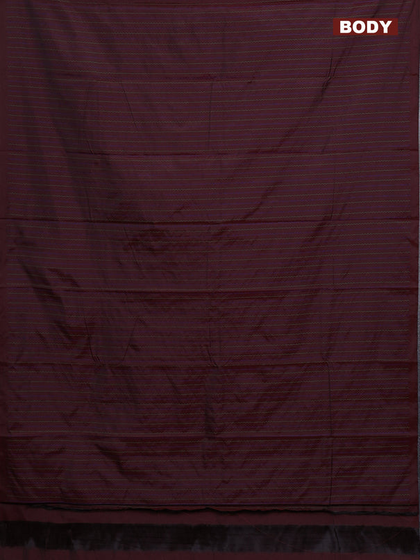 Arani semi silk saree deep maroon with allover thread weaves in borderless style