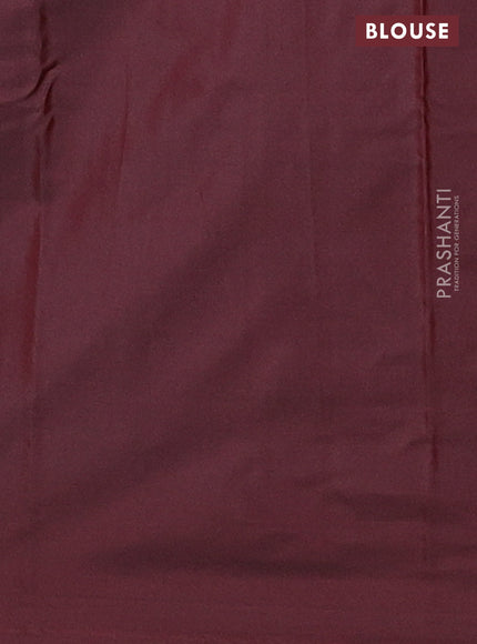 Arani semi silk saree deep maroon with allover thread weaves in borderless style