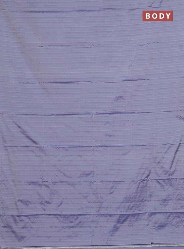 Arani semi silk saree pastel blue with allover thread weaves in borderless style