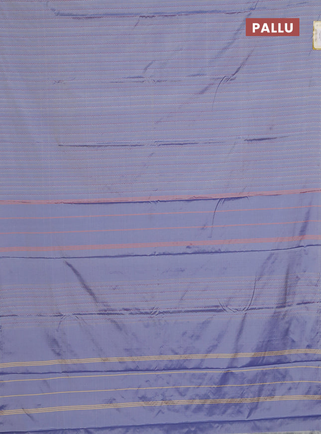 Arani semi silk saree pastel blue with allover thread weaves in borderless style