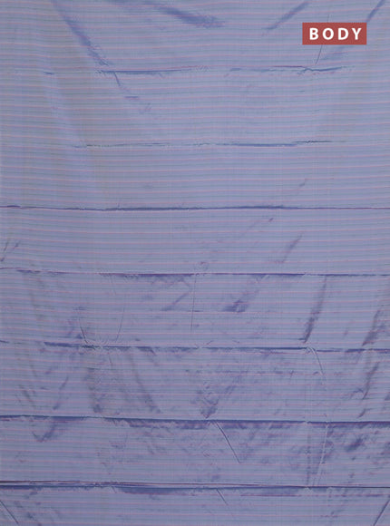 Arani semi silk saree blue shade with allover thread weaves in borderless style