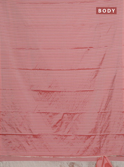 Arani semi silk saree red shade with allover thread weaves in borderless style