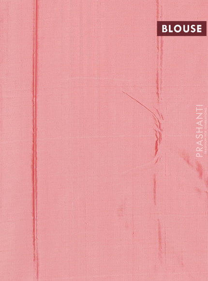 Arani semi silk saree red shade with allover thread weaves in borderless style