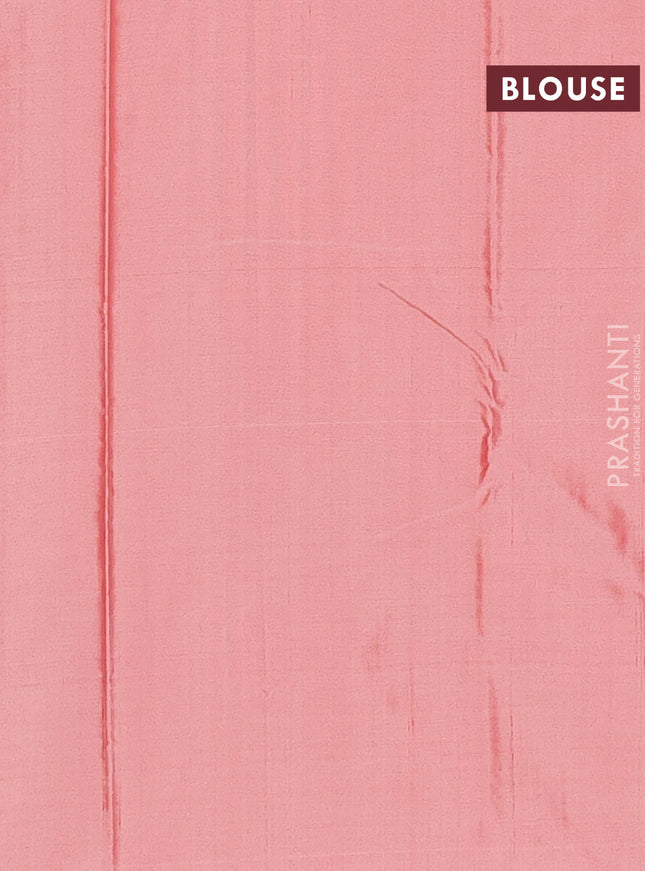 Arani semi silk saree red shade with allover thread weaves in borderless style