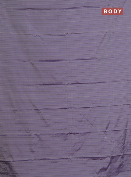 Arani semi silk saree pastel violet with allover thread weaves in borderless style