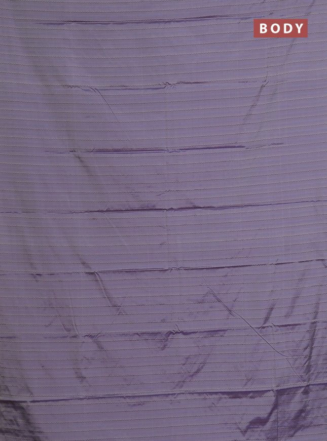 Arani semi silk saree pastel violet with allover thread weaves in borderless style