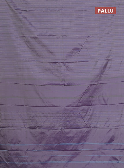 Arani semi silk saree pastel violet with allover thread weaves in borderless style