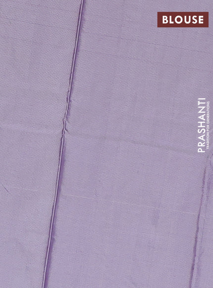Arani semi silk saree pastel violet with allover thread weaves in borderless style