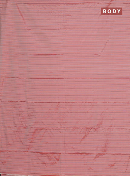 Arani semi silk saree peach shade with allover thread weaves in borderless style