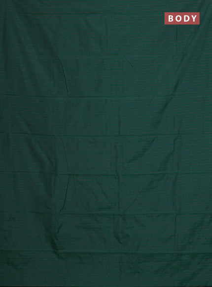 Arani semi silk saree green with allover thread weaves in borderless style