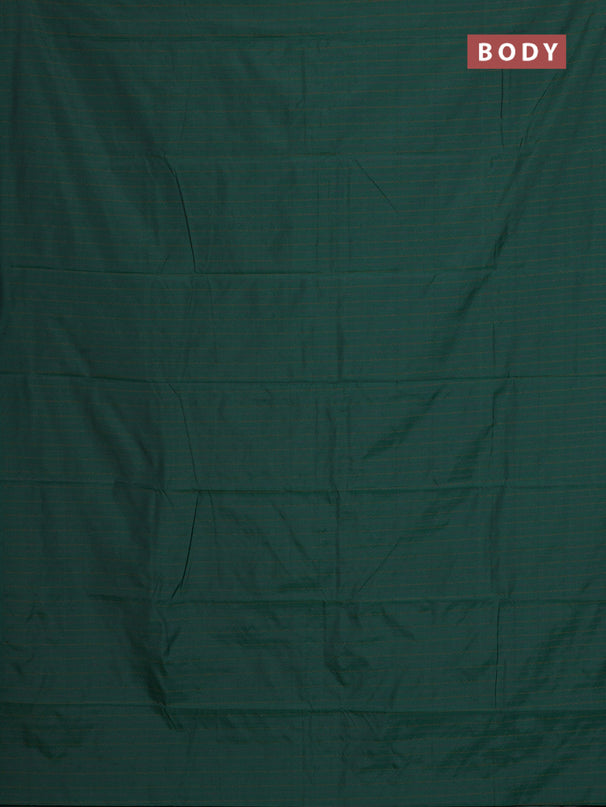 Arani semi silk saree green with allover thread weaves in borderless style