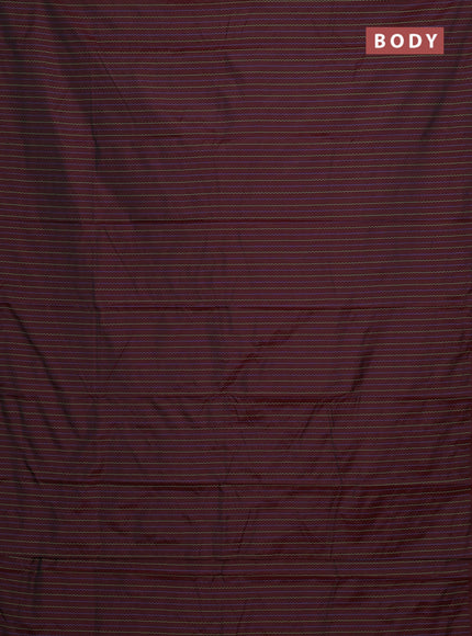 Arani semi silk saree deep maroon with allover thread weaves in borderless style