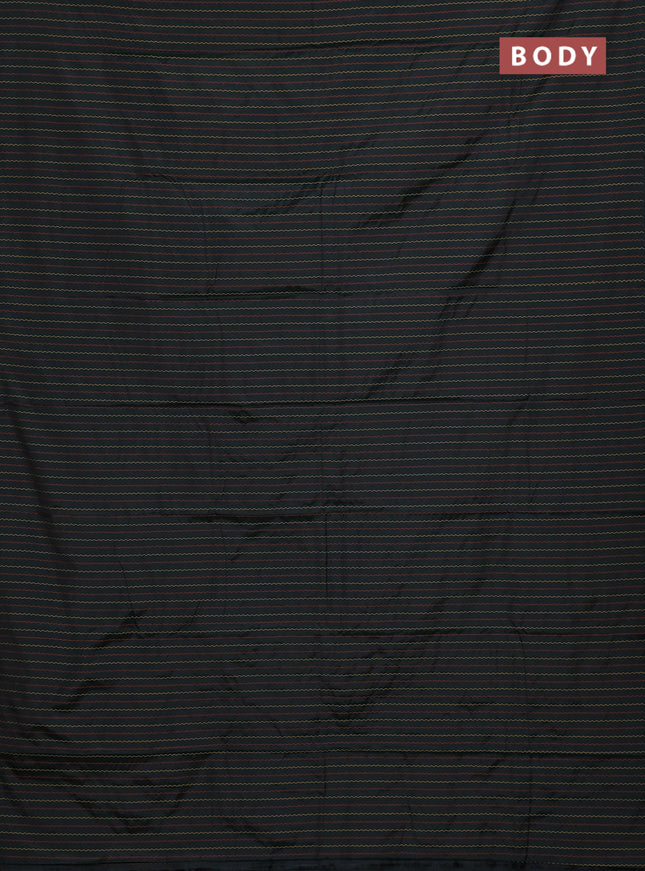 Arani semi silk saree bottle green with allover thread weaves in borderless style