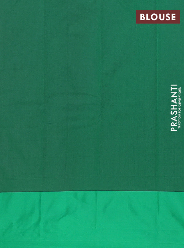 Arani semi silk saree purple and dual shade of green with zari woven buttas and paisley zari woven butta border