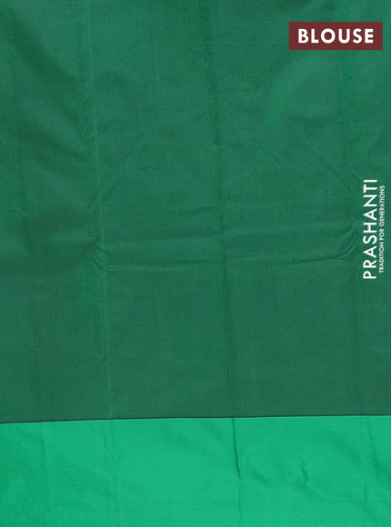 Arani semi silk saree dark magenta pink and dual shade green with zari woven buttas and paisley zari woven butta border