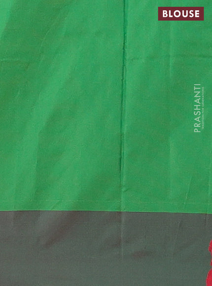 Arani semi silk saree dual shade of pink and pink with thread woven buttas and thread woven butta border