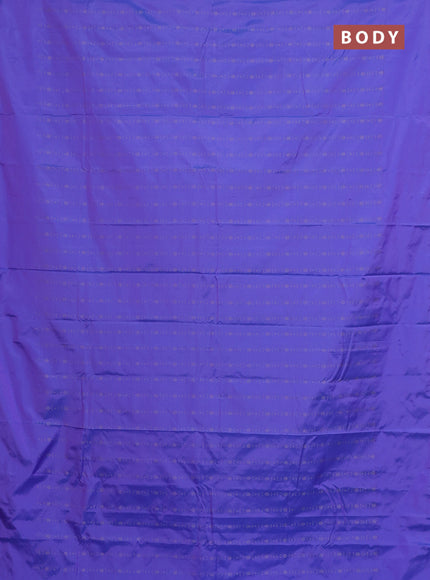 Arani semi silk saree lavender with allover silver zari weaves in borderless style