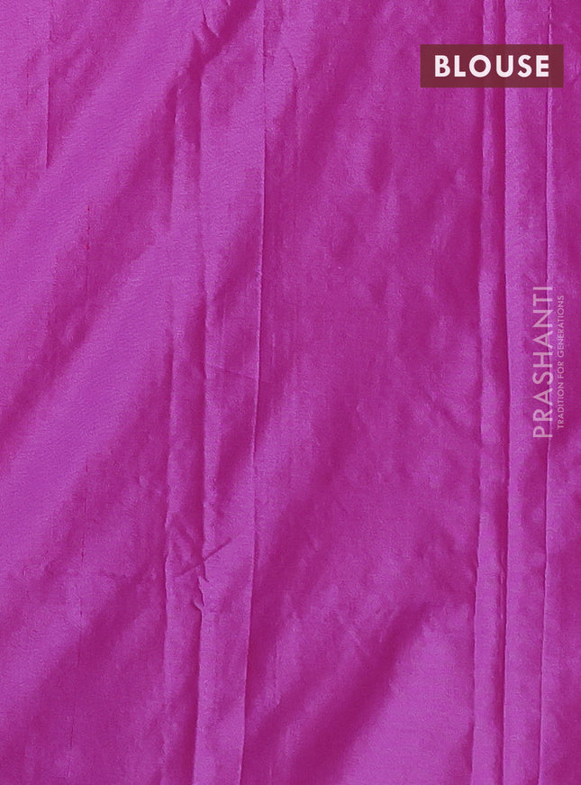 Arani semi silk saree purple shade with allover silver zari weaves in borderless style