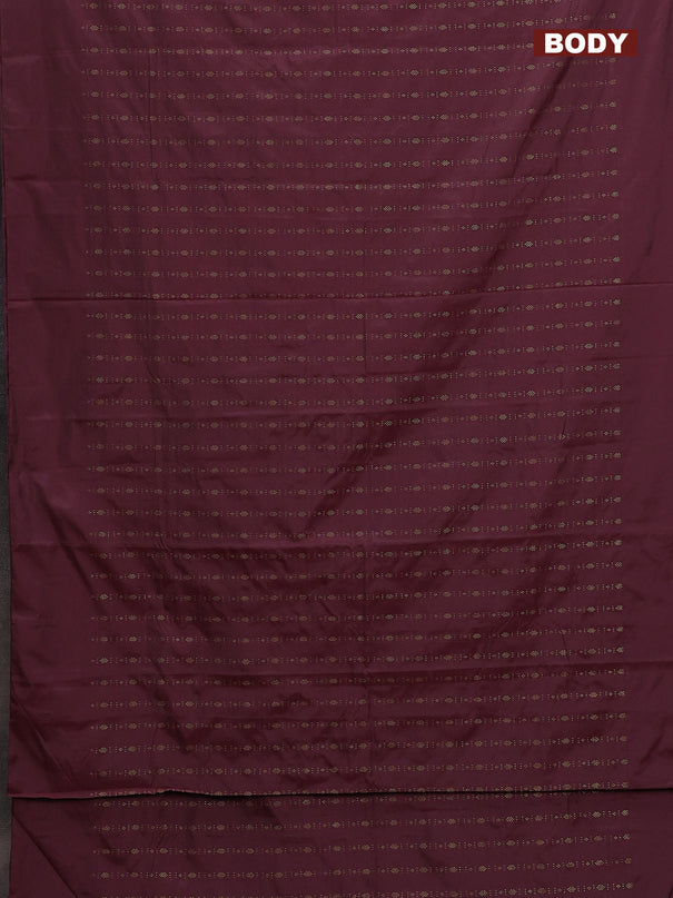 Arani semi silk saree maroon with allover zari weaves in borderless style