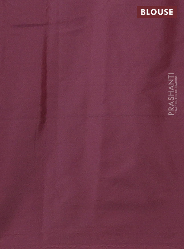 Arani semi silk saree maroon with allover zari weaves in borderless style