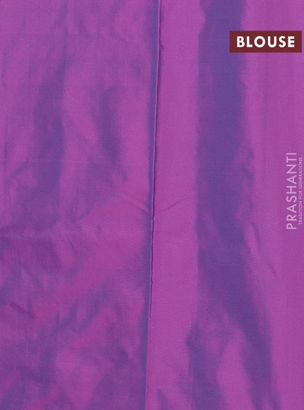 Arani semi silk saree purple with copper zari woven buttas in borderless style