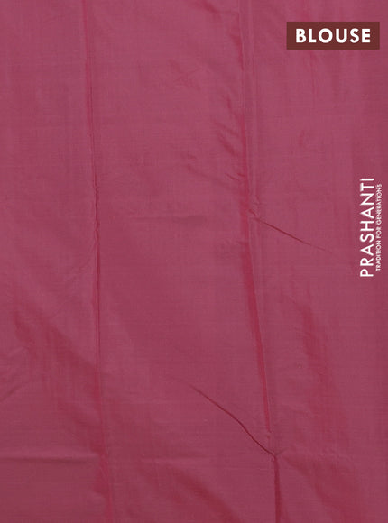 Arani semi silk saree maroon with allover copper zari woven checks in borderless style