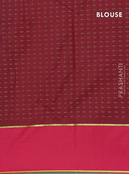 Arani semi silk saree violet and purple with allover thread weaves and rettapet zari woven border`