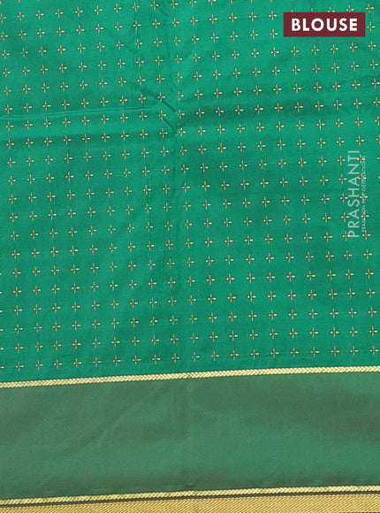 Arani semi silk saree purple and green with allover thread weaves and rettapet zari woven border`