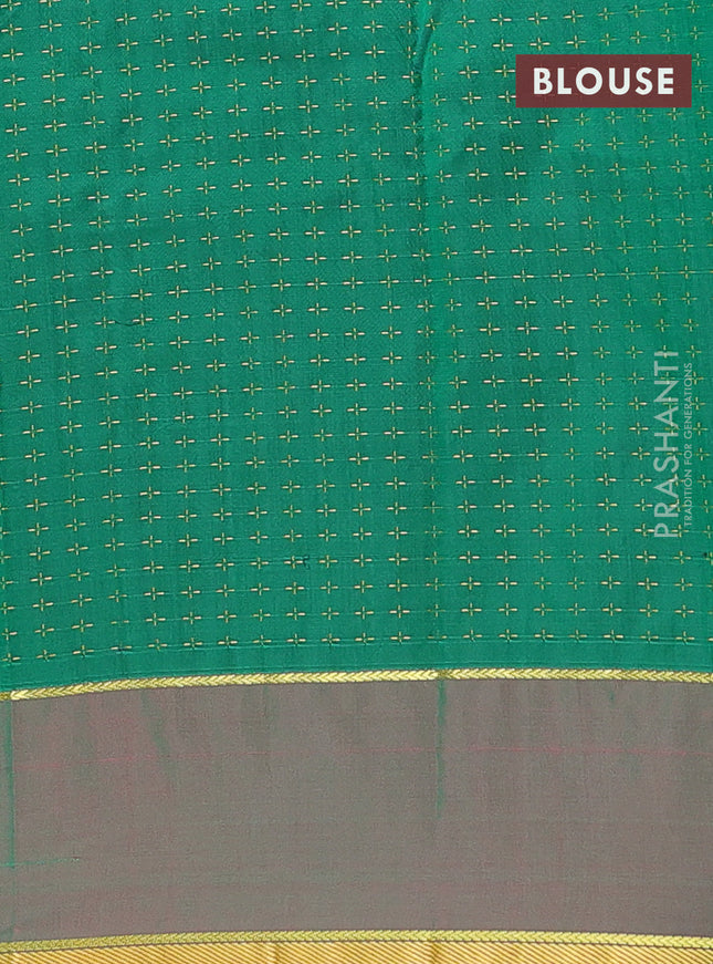 Arani semi silk saree maroon and reddish pink with allover thread weaves and rettapet zari woven border`