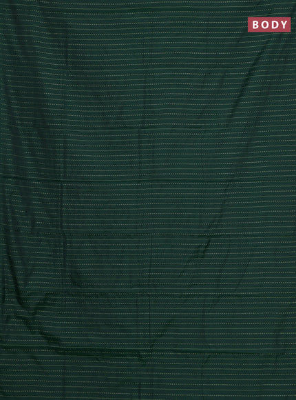 Arani semi silk saree green with allover zari weaves in borderless style
