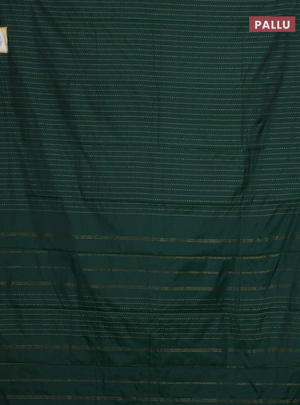 Arani semi silk saree green with allover zari weaves in borderless style
