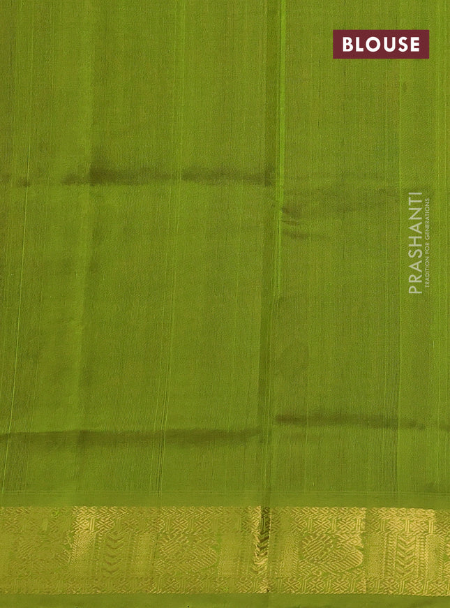 Silk cotton saree maroon and light green with paisley zari woven buttas and zari woven border