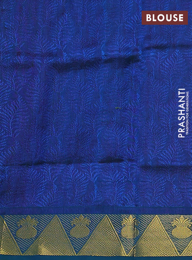 Silk cotton saree pink and dual shade of cs blue with allover self emboss jacquard and zari woven border