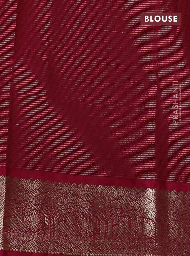 Semi kanchipuram silk saree navy blue and pink with allover zari weaves & buttas and rich zari woven korvai border