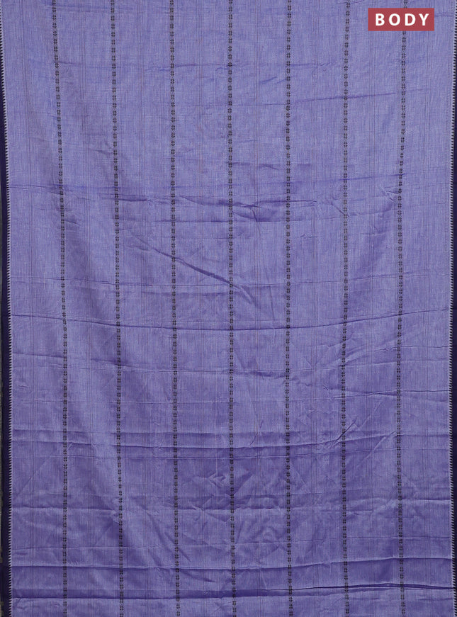 Narayanpet cotton saree blue shade and navy blue with allover thread weaves and simple border