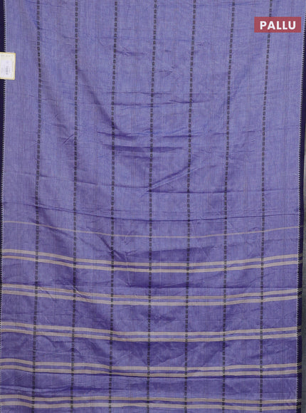 Narayanpet cotton saree blue shade and navy blue with allover thread weaves and simple border