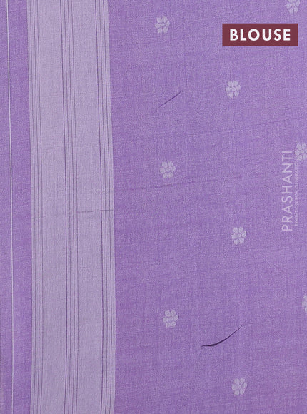 Sambalpuri semi silk saree brown shade and lavender with ikat butta weaves and thread woven border
