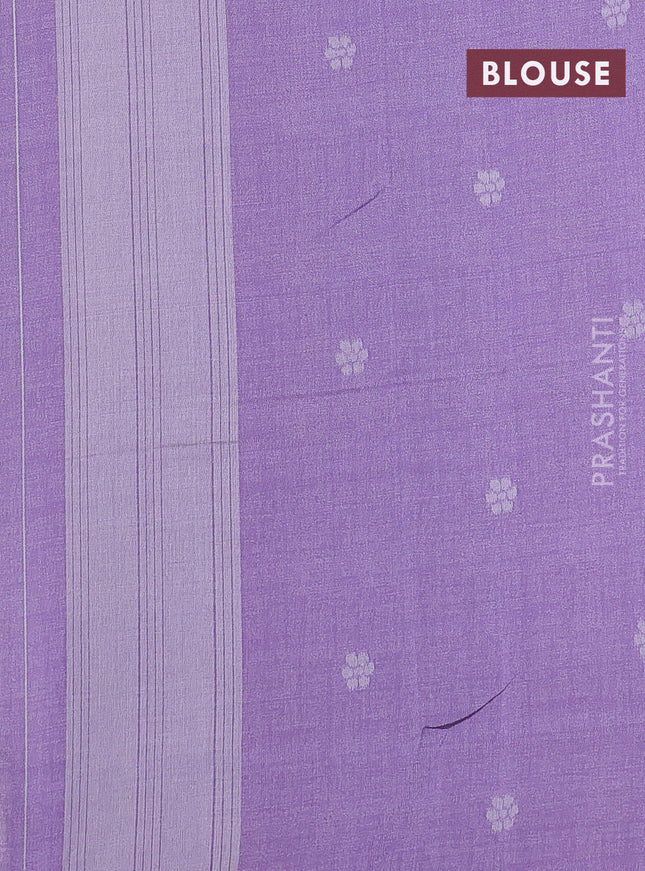 Sambalpuri semi silk saree brown shade and lavender with ikat butta weaves and thread woven border