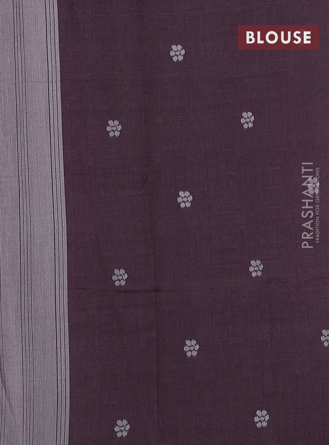 Sambalpuri semi silk saree sandal and brown with ikat butta weaves and thread woven border