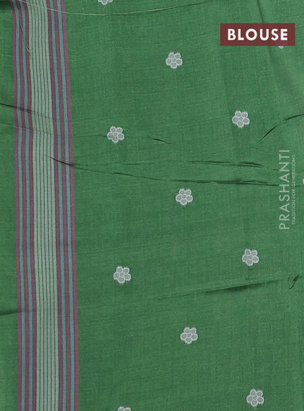 Sambalpuri semi silk saree purple and green with allover ikat weaves and thread woven border