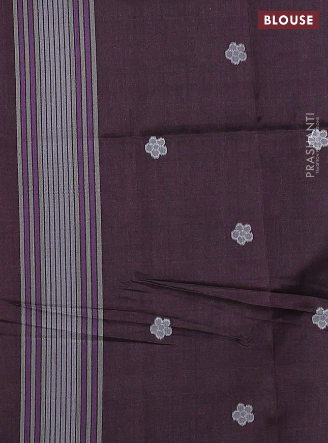 Sambalpuri semi silk saree sandal and brown with allover ikat weaves and thread woven border