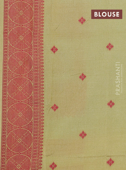 Sambalpuri semi silk saree pastel blue and pale yellow with allover thread weaves and thread woven border